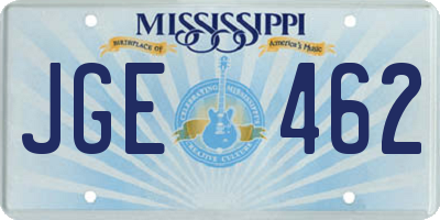 MS license plate JGE462