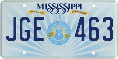 MS license plate JGE463