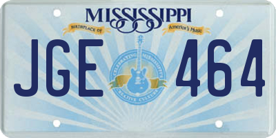 MS license plate JGE464