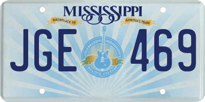 MS license plate JGE469