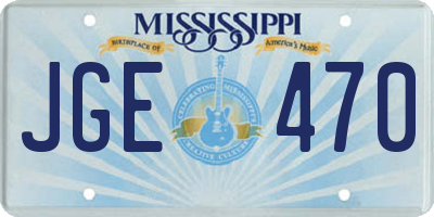 MS license plate JGE470