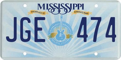 MS license plate JGE474
