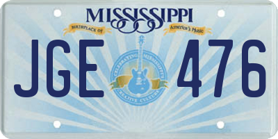 MS license plate JGE476
