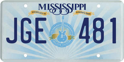 MS license plate JGE481