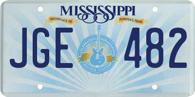 MS license plate JGE482