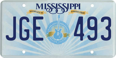 MS license plate JGE493
