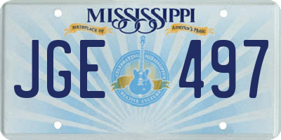 MS license plate JGE497