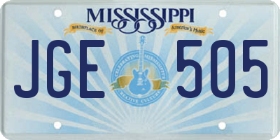 MS license plate JGE505