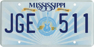 MS license plate JGE511