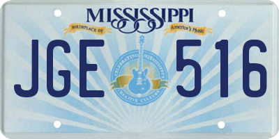 MS license plate JGE516