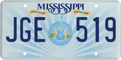 MS license plate JGE519