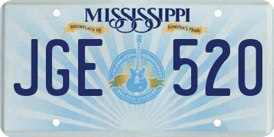MS license plate JGE520