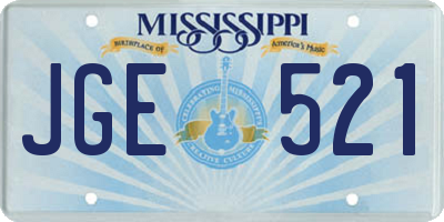 MS license plate JGE521