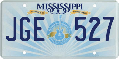 MS license plate JGE527