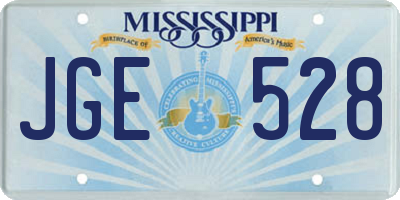 MS license plate JGE528