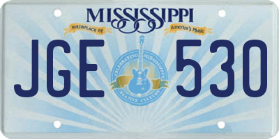 MS license plate JGE530