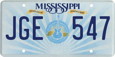 MS license plate JGE547