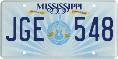 MS license plate JGE548