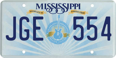 MS license plate JGE554
