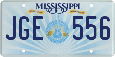 MS license plate JGE556
