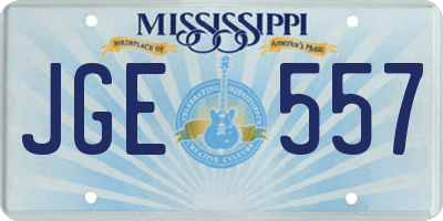 MS license plate JGE557