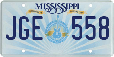 MS license plate JGE558