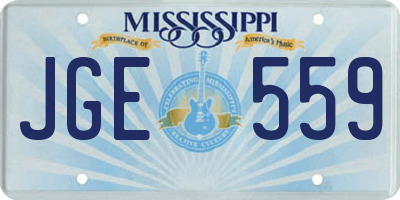 MS license plate JGE559