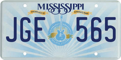 MS license plate JGE565