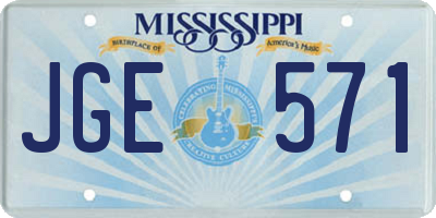 MS license plate JGE571