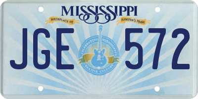 MS license plate JGE572