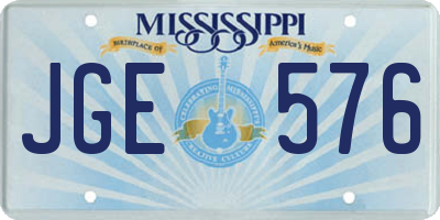 MS license plate JGE576