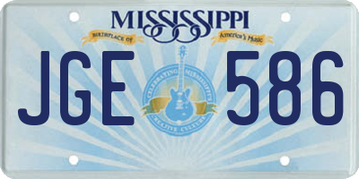 MS license plate JGE586