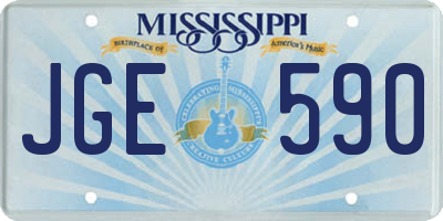MS license plate JGE590