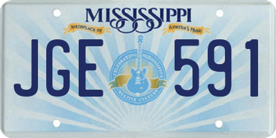 MS license plate JGE591