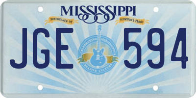 MS license plate JGE594