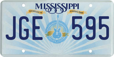 MS license plate JGE595