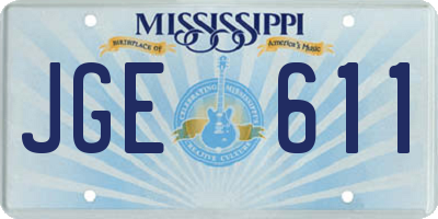 MS license plate JGE611