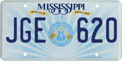 MS license plate JGE620