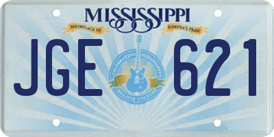 MS license plate JGE621