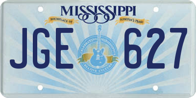 MS license plate JGE627