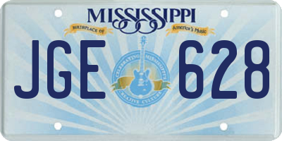 MS license plate JGE628