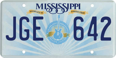 MS license plate JGE642