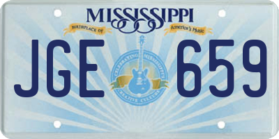 MS license plate JGE659