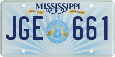 MS license plate JGE661
