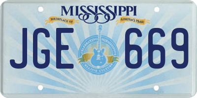 MS license plate JGE669