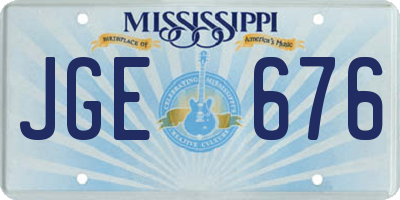 MS license plate JGE676