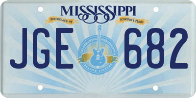 MS license plate JGE682