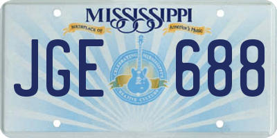 MS license plate JGE688