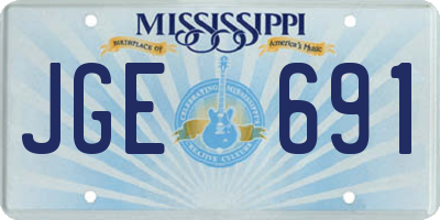 MS license plate JGE691