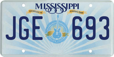 MS license plate JGE693